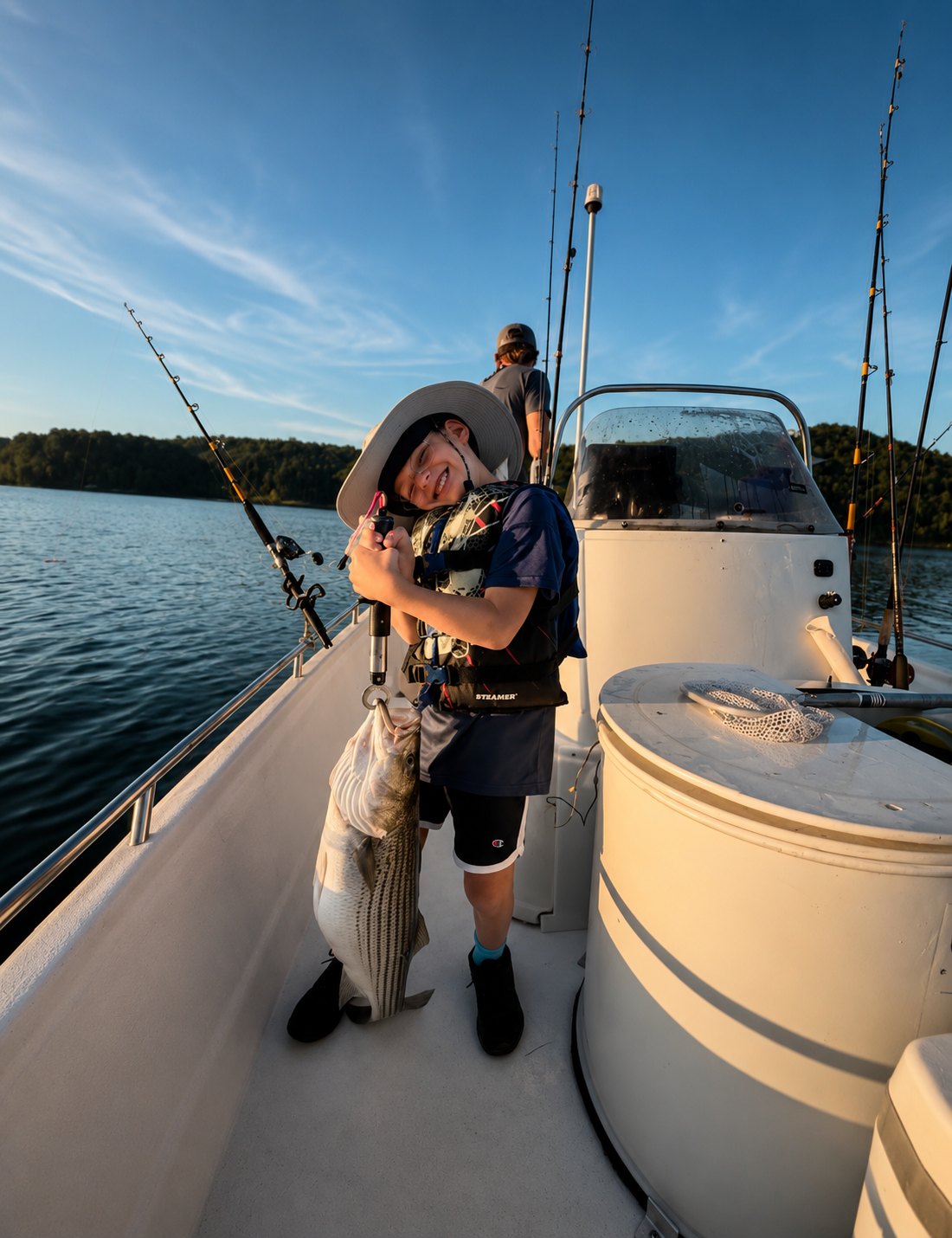 Guided fishing trip catch